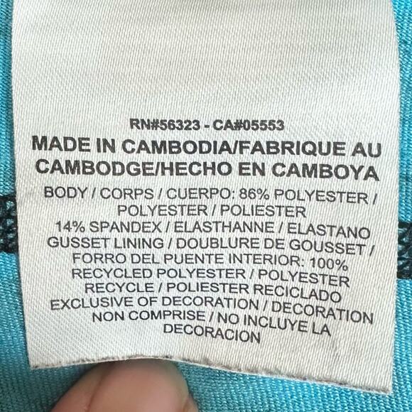 Nike Dri Fit Blue Leopard Print Running Leggings Size Medium - Picture 10 of 11